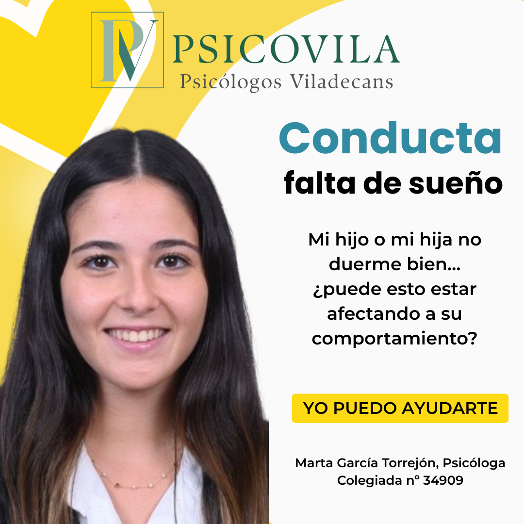 Psicóloga infantil en Viladecans Marta García Torrejón, psicóloga infantil en Viladecans, ayuda con problemas de sueño y conducta en niños.
